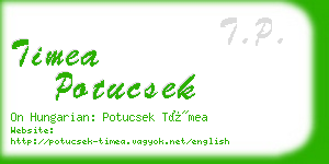 timea potucsek business card